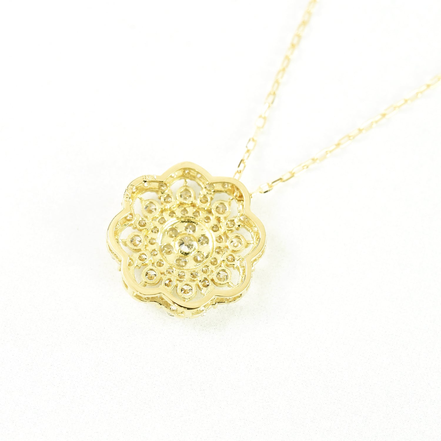 Flora Diamond Pendant with Chain