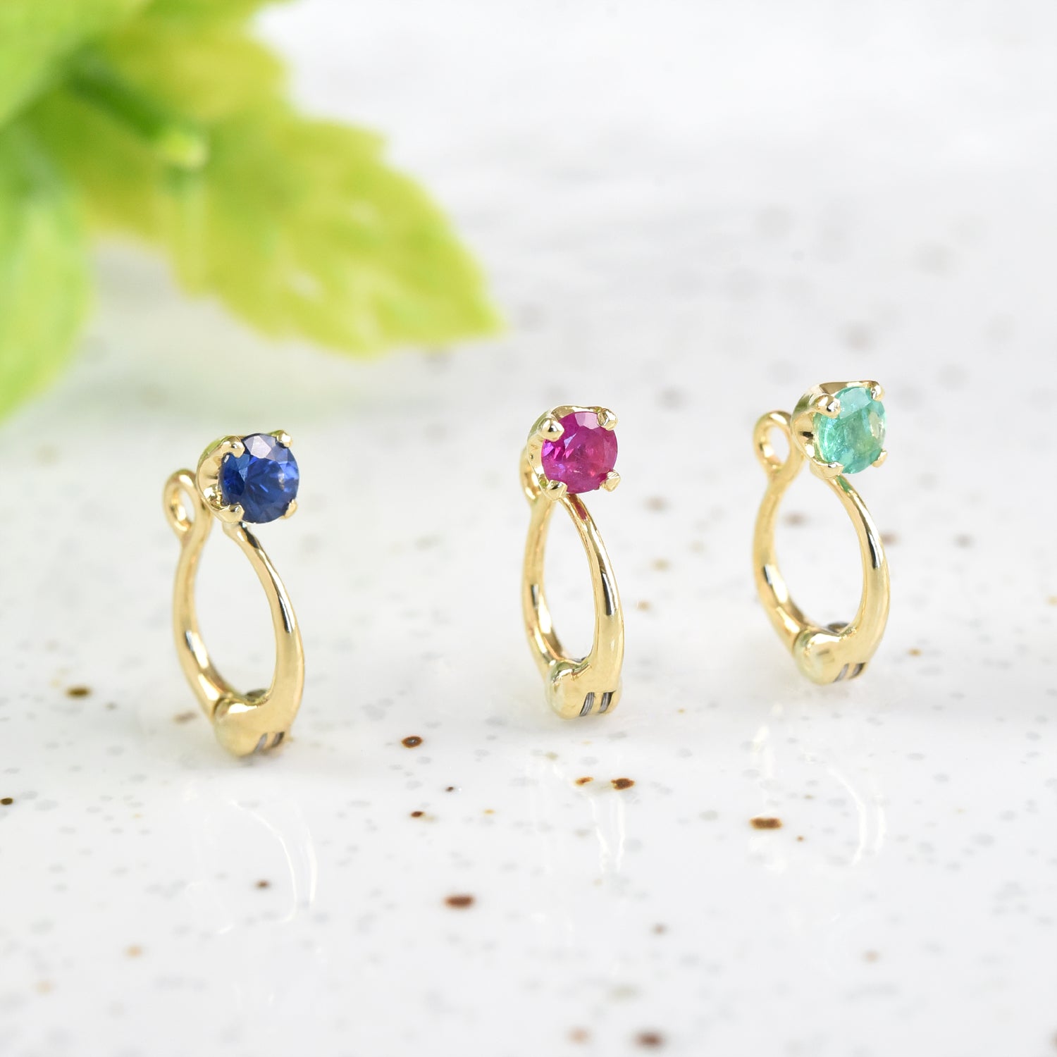 Single Diamond Hoop Earring