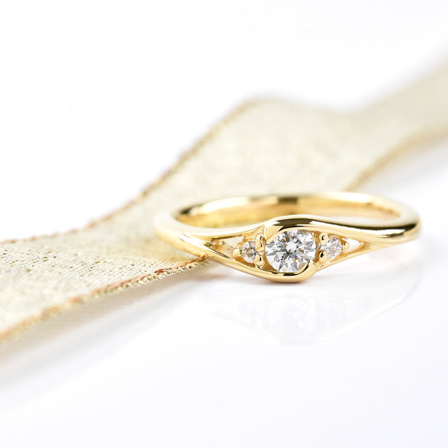 3 Heart Diamond Ring