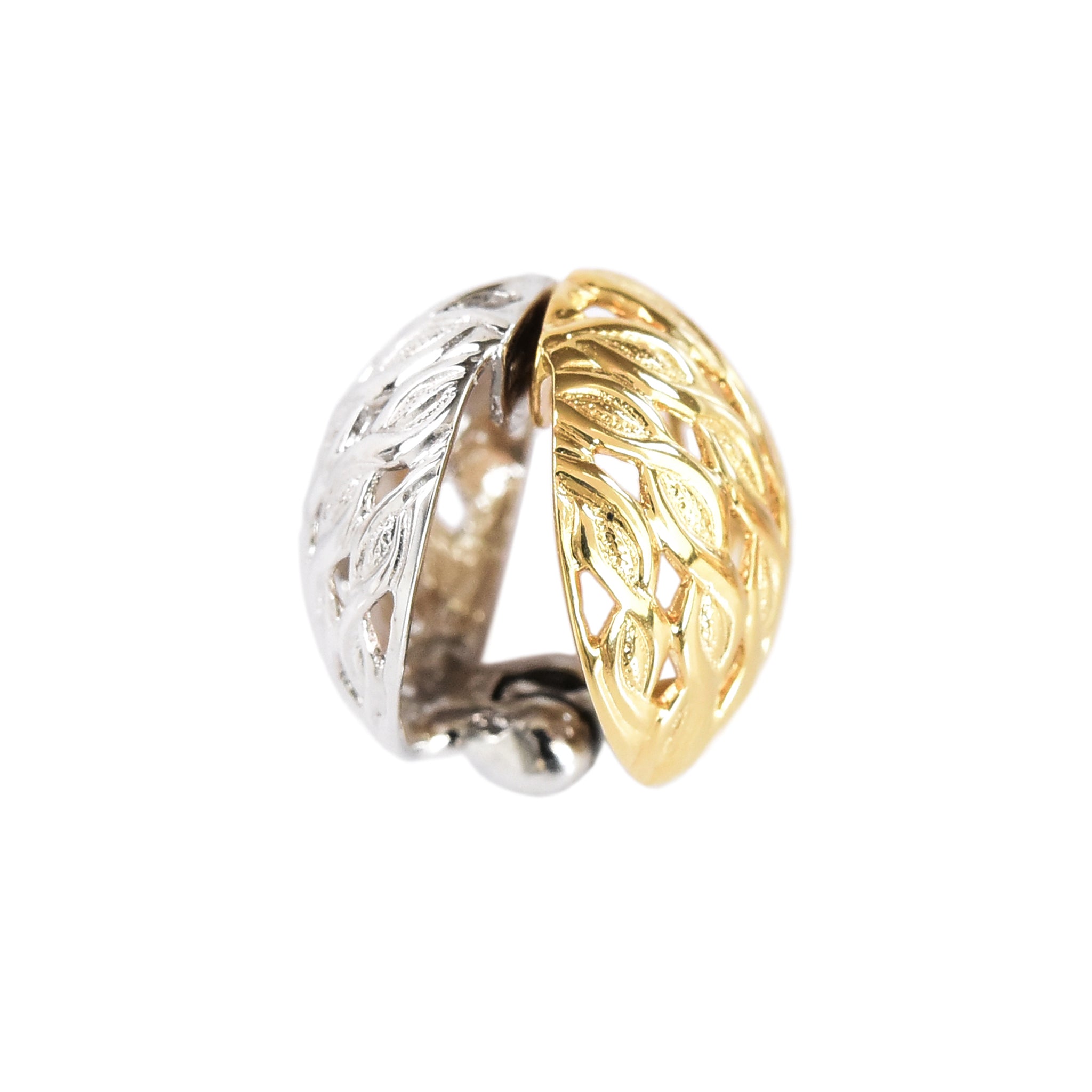 2 Color Round Ball Hoop Earrings