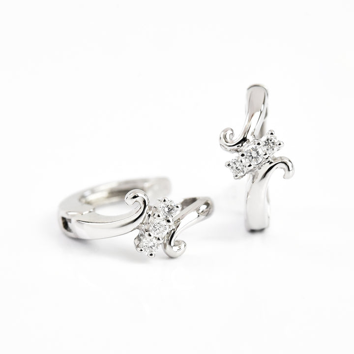 Diamond Curve Earrings