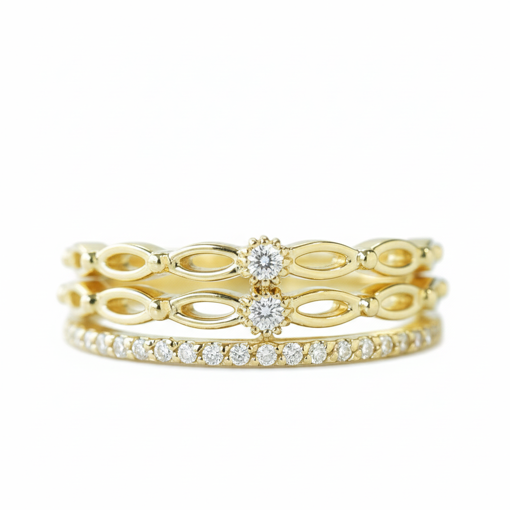 Curve Venetian Diamond Ring