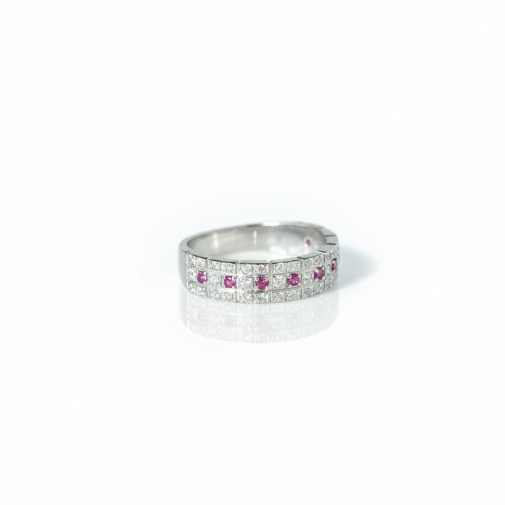 Ruby n Diamond Band Ring