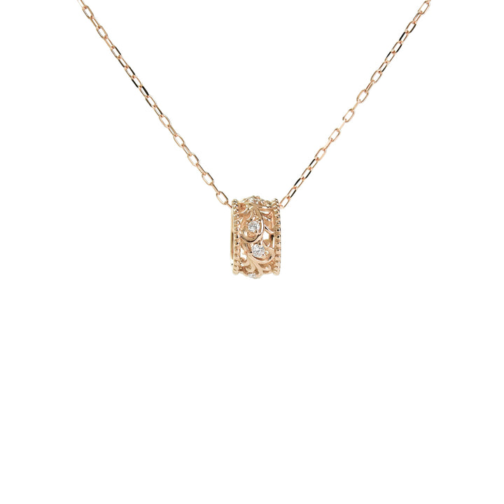 Diamond Roll Pendant with Chain