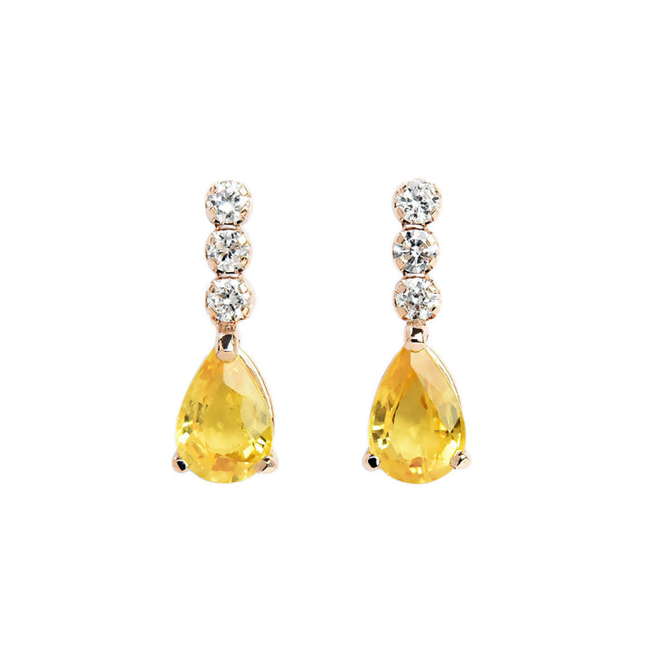 YSP-Diamond Line with Colored Stone Drop