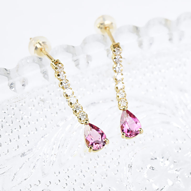 PKT-7 Diamond Line with Color Stone Drop