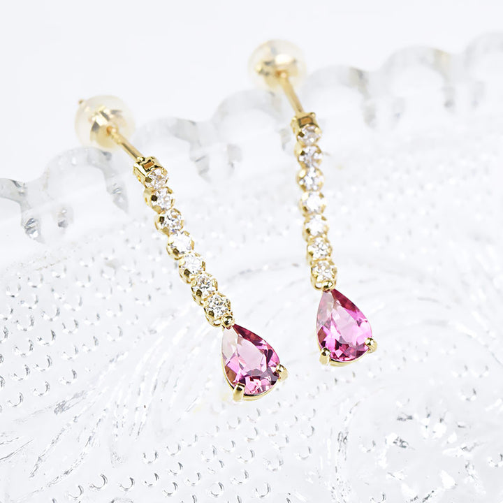 PKT-7 Diamond Line with Color Stone Drop