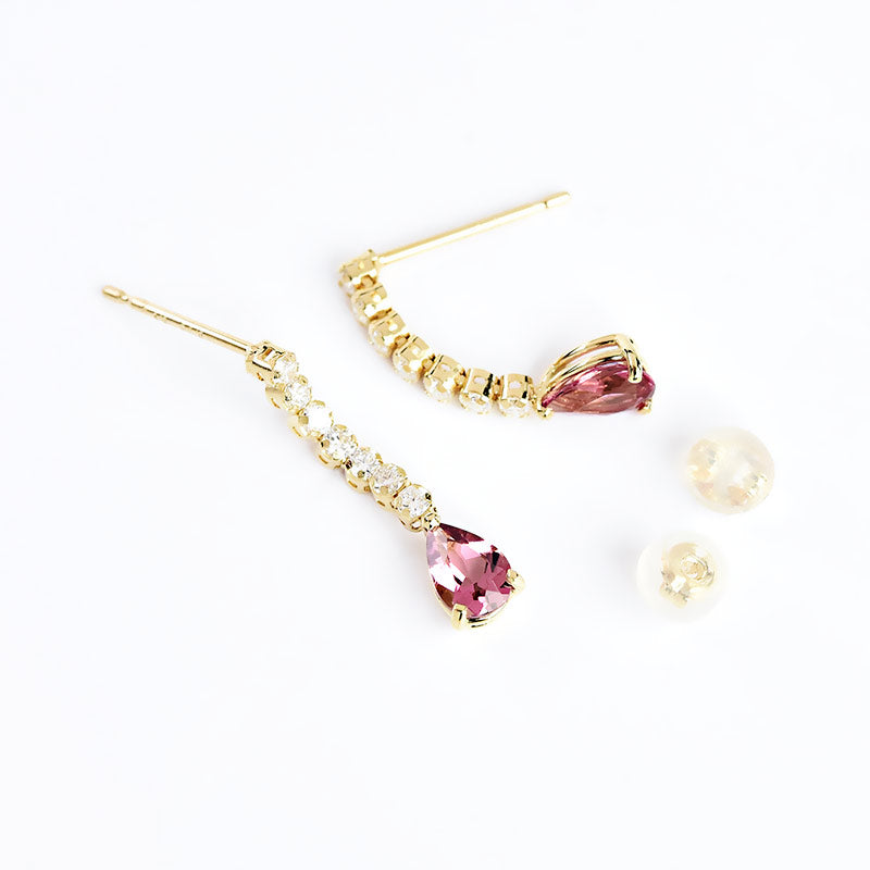 PKT-7 Diamond Line with Color Stone Drop