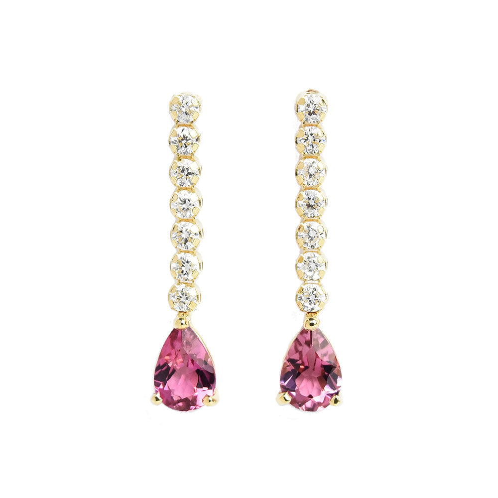 PKT-7 Diamond Line with Color Stone Drop