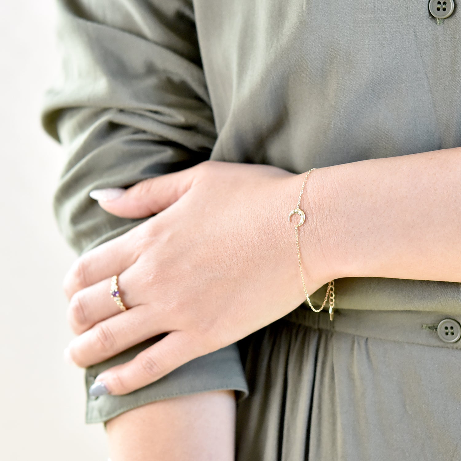 Moon n Diamond Bracelet