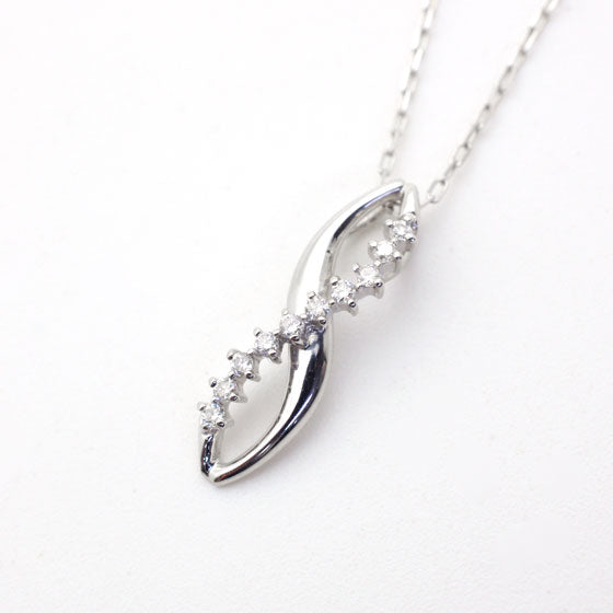 2 Infinity With Diamonds Pendant With Chain