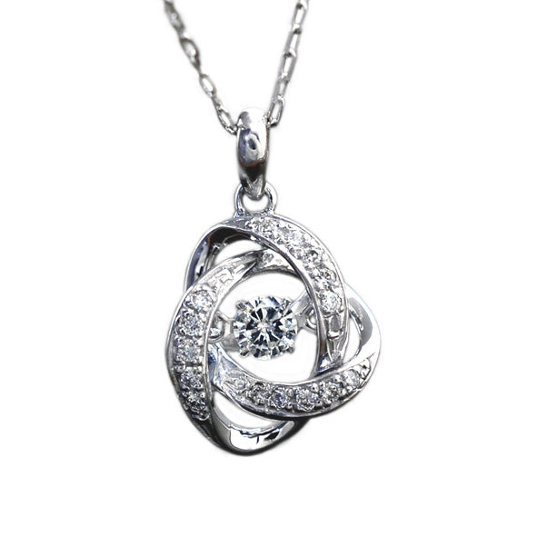 Ribbon Diamonds Pendant With Chain