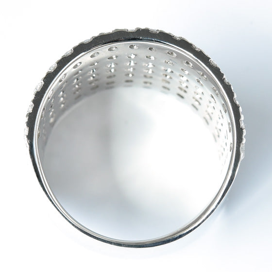 7 Row Pave Diamond Ring