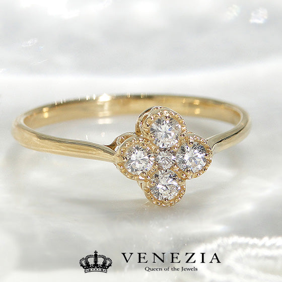 Venetian Diamond Flower Ring