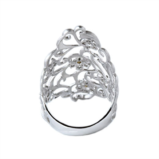 Venetian Diamond Curve Ring
