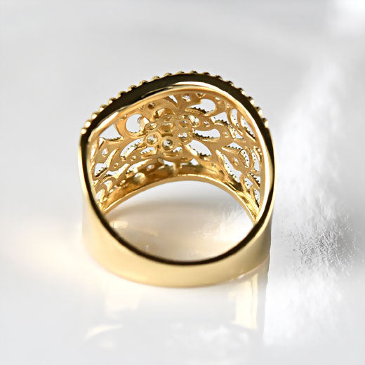 Venetian Diamond Flower Ring