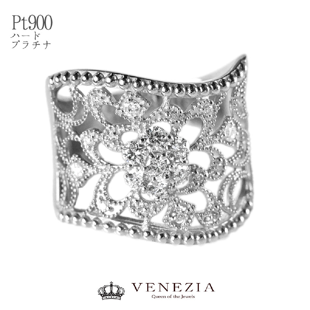 Venetian Diamond Flower Ring