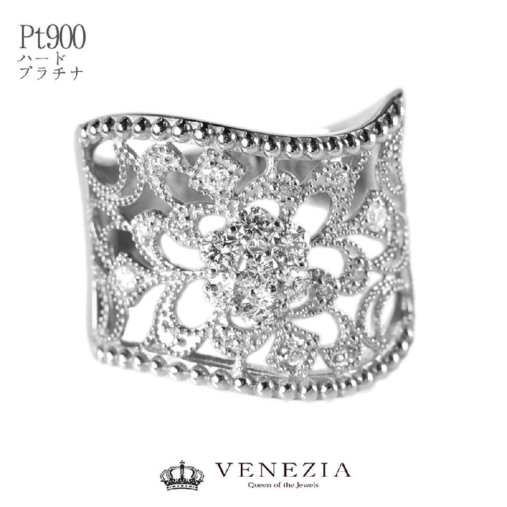 Venetian Diamond Flower Ring