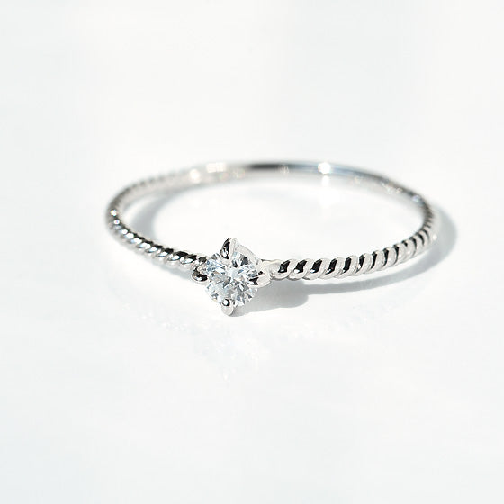 Twisted Solitaire Ring