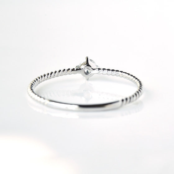 Twisted Solitaire Ring