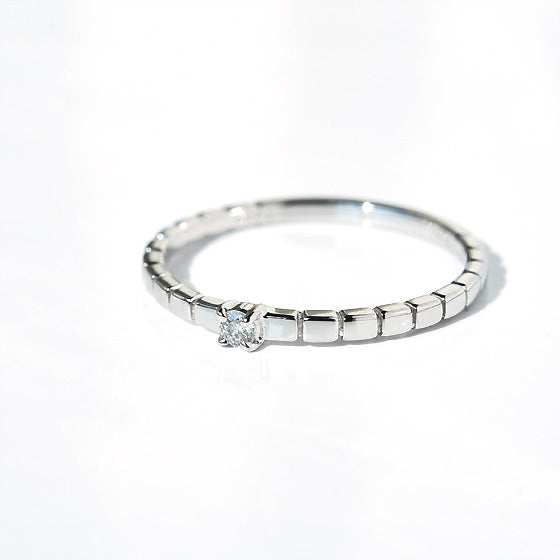 Solitaire Block Ring