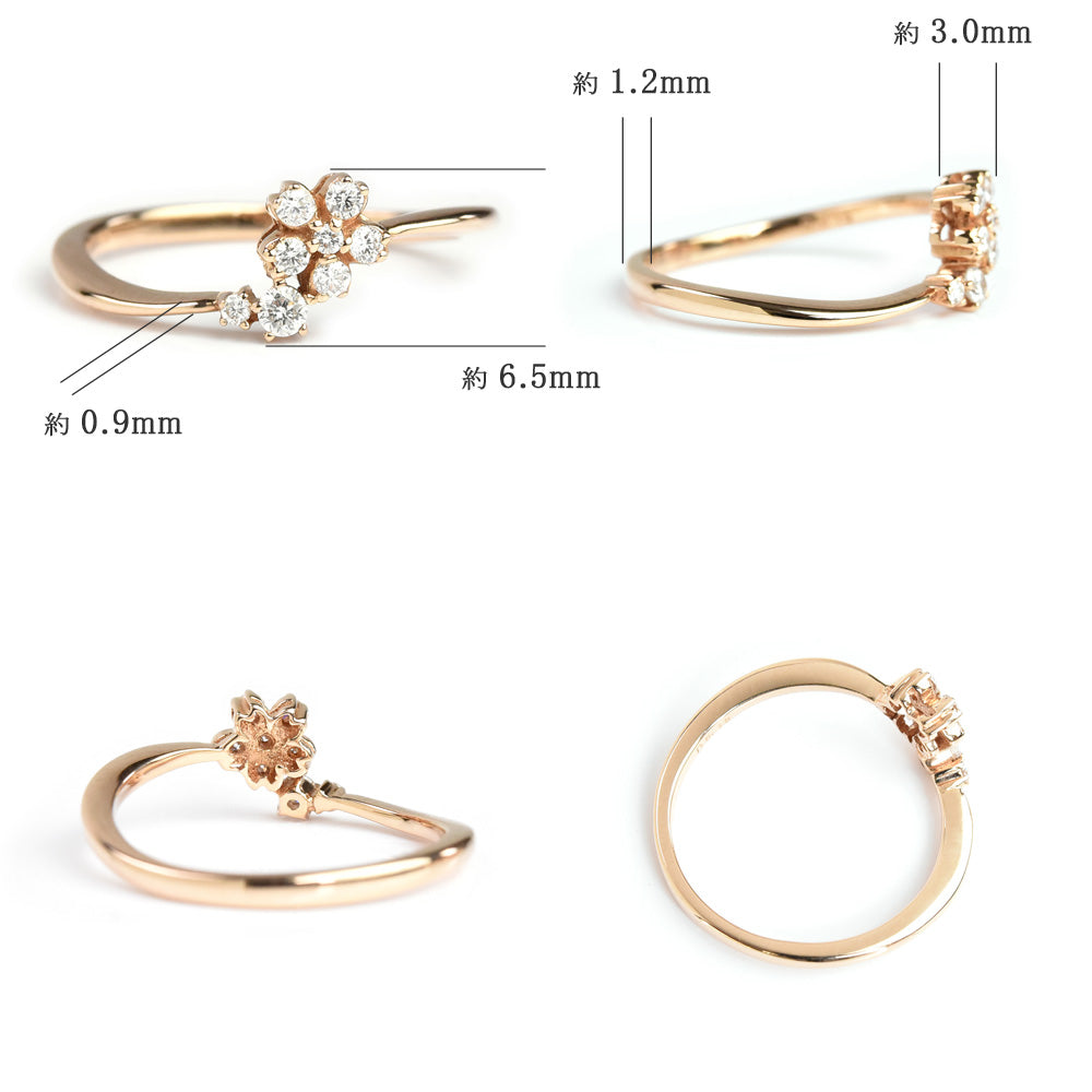 Delicate Diamond Flower Ring