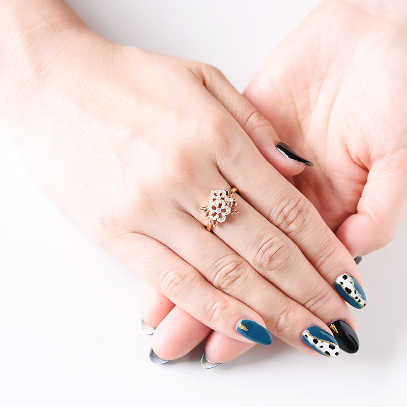 Flower N Leaf Diamond Ring
