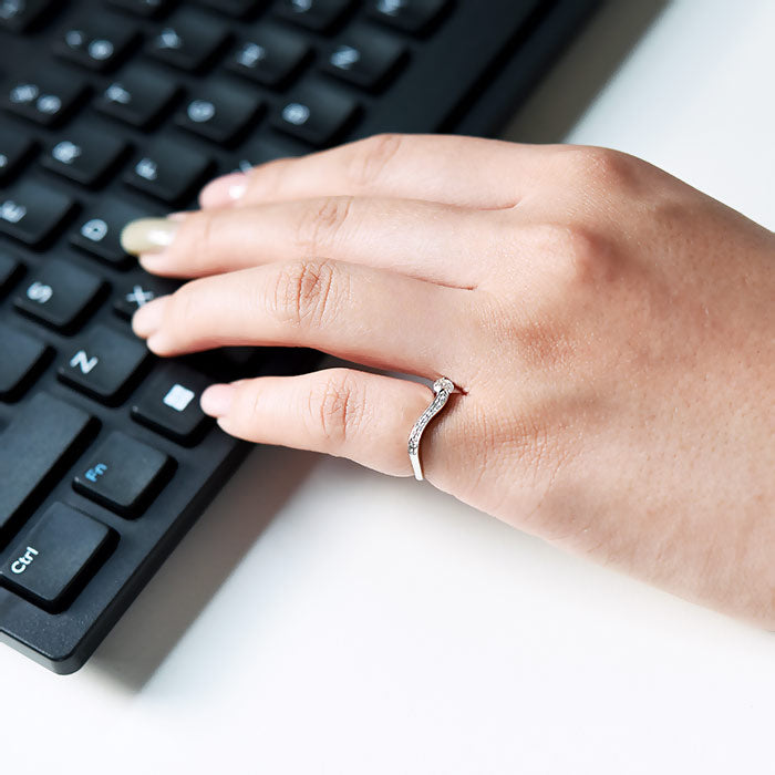 Asymetrical Diamond Ring
