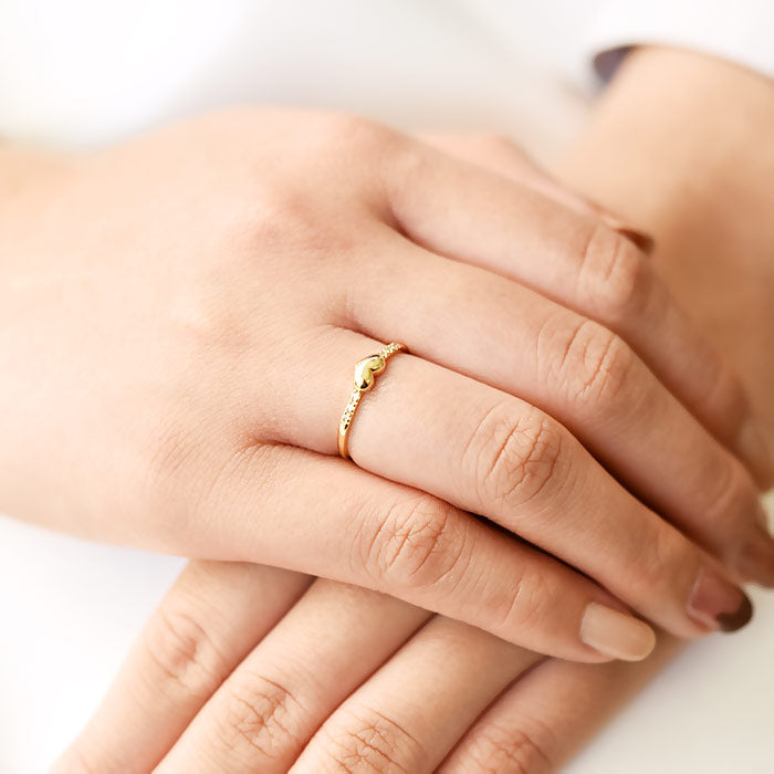 Heart n Diamond Ring