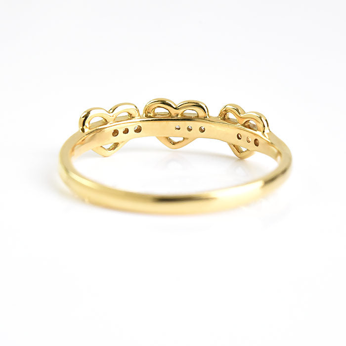 3 Heart in Diamond Ring