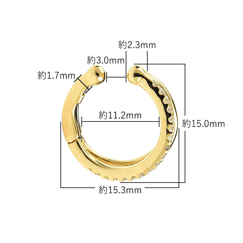 Double Line with Diamonds Cuffs