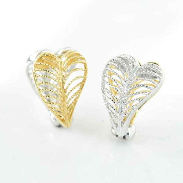 2 Color Heart Ear Cuffs
