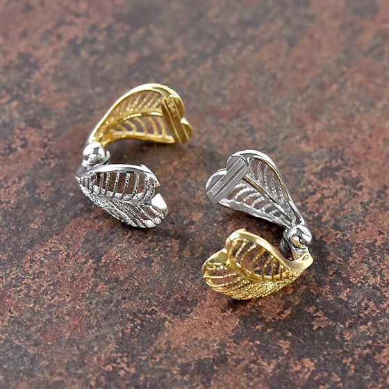 2 Color Heart Ear Cuffs
