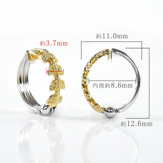 2 Color Leaves Ear Cuffs