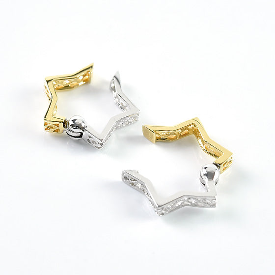2 Color Star Shape Ear Cuffs