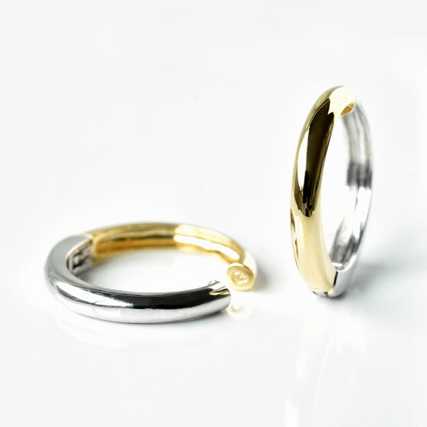2 Color Round Earrings