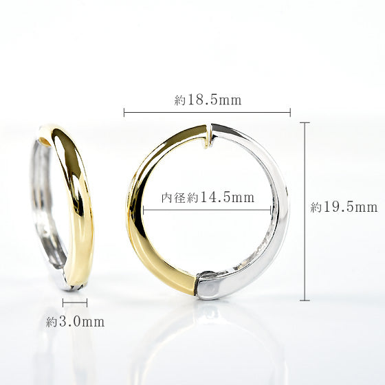 2 Color Round Earrings