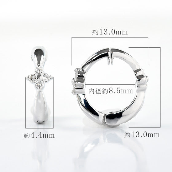 Diamond Flower Earrings