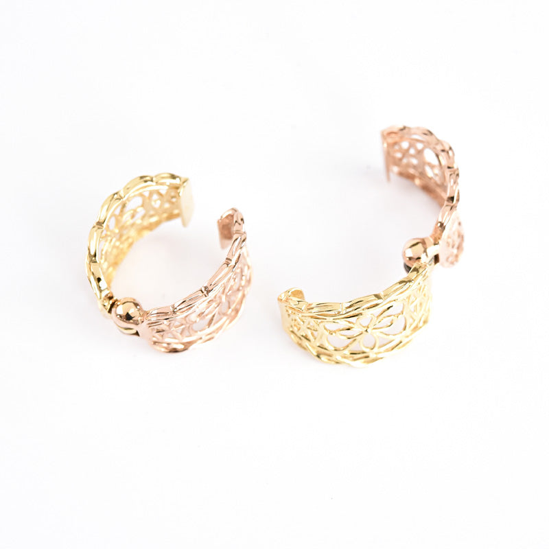 Flower Mesh Hoop Earrings