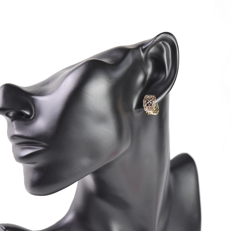 Flower Mesh Hoop Earrings