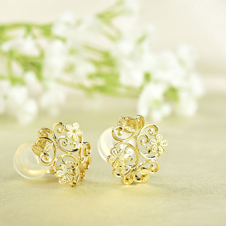 Delicate Flower Mesh Earring