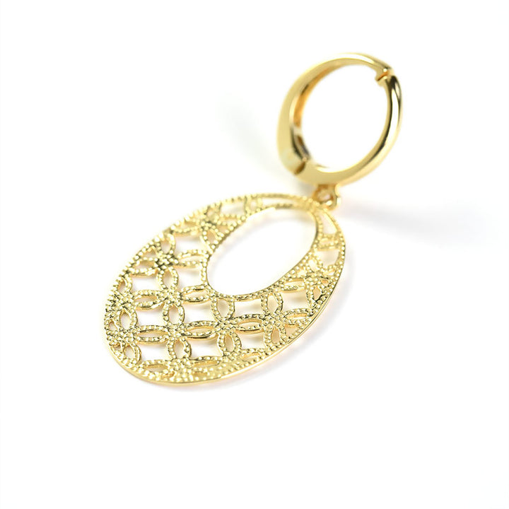 Flower Mesh Drop Earring