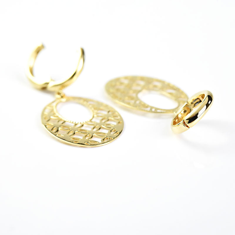 Flower Mesh Drop Earring