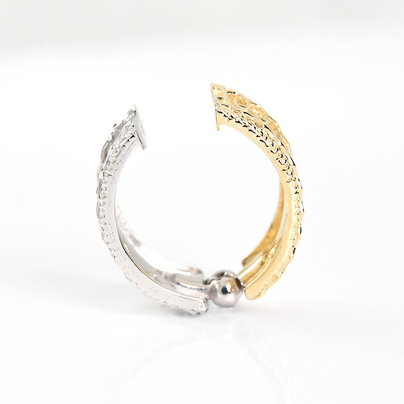 2 Color Hexagon Hoop Earrings
