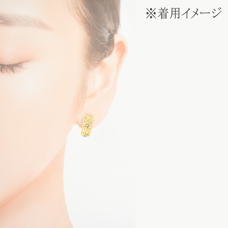 2 Color Hexagon Hoop Earrings