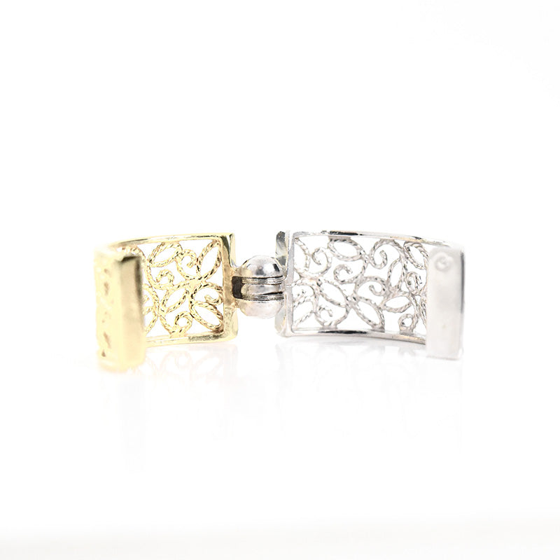 2 Color Paisley Hoop Earrings
