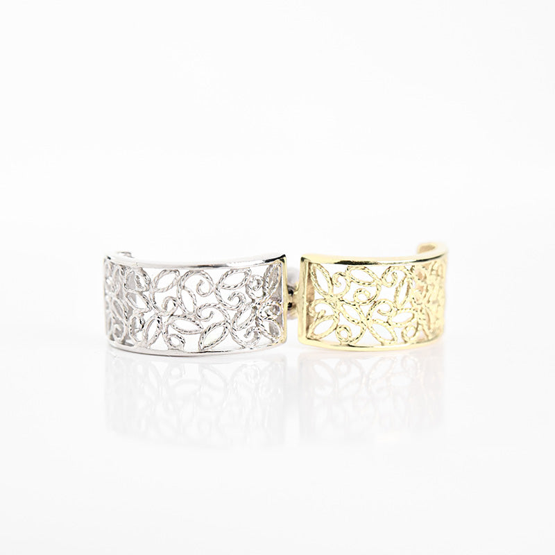 2 Color Paisley Hoop Earrings