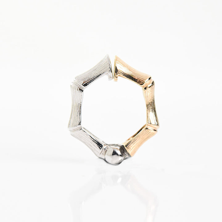 2 Color Pier Hoop Earrings