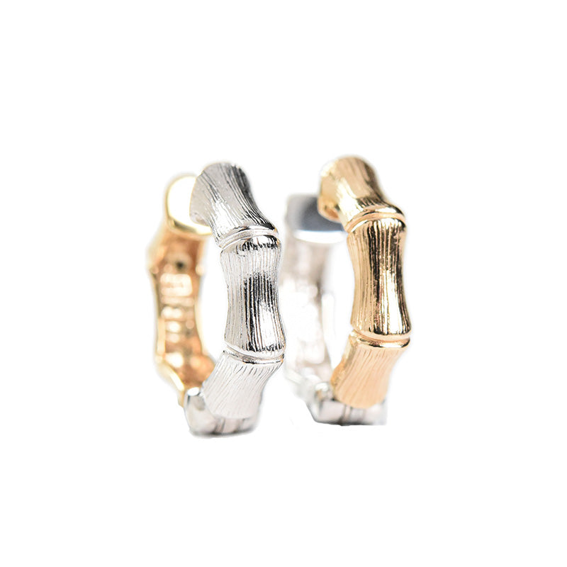 2 Color Pier Hoop Earrings