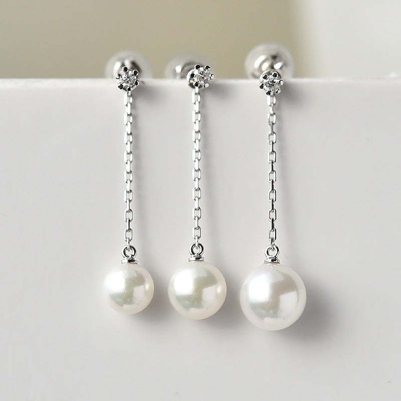 Diamond with Pearl Dangler Earring